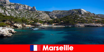 Matahari dan laut di Marseille Perancis untuk percutian musim panas khas